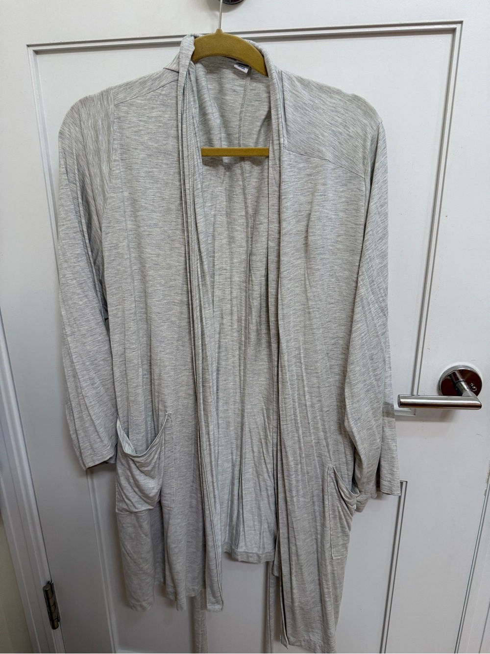 Light Gray Women's Draped Open-Front Cardigan